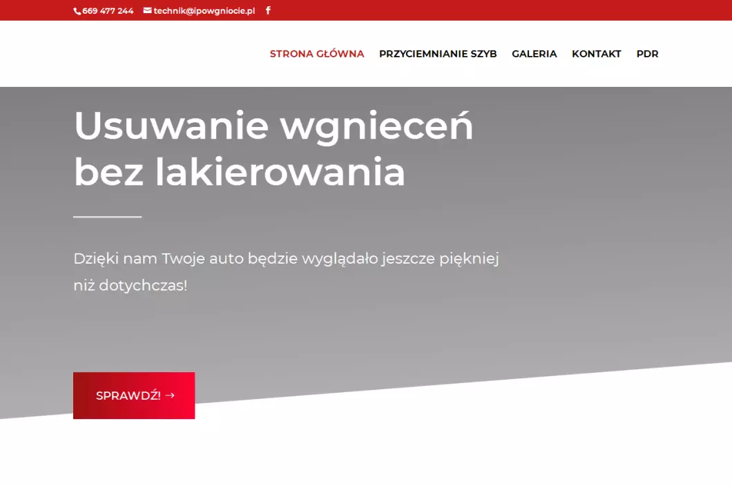 Usuwanie wgnieceń - ipowgniocie.pl - podgląd