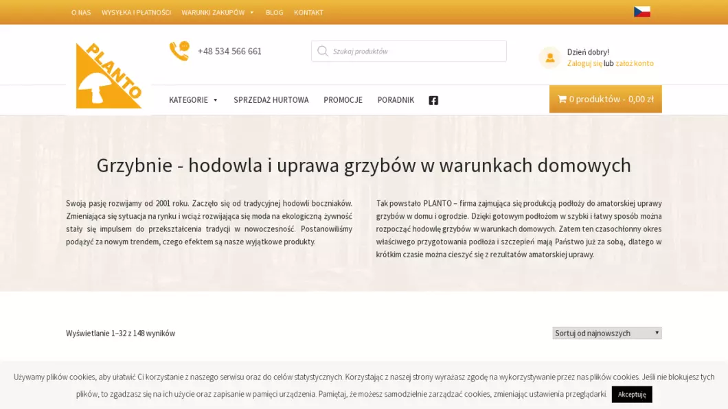 Grzybnie - uprawa i hodowla grzybów | Planto - podgląd