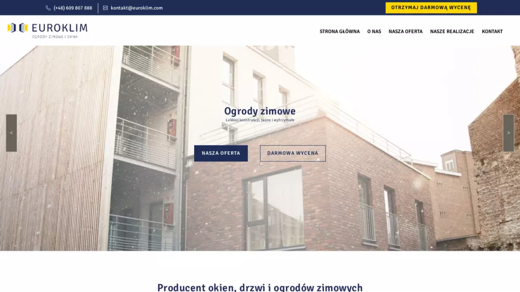 Ogrody zimowe producent - Euroklim - podgląd
