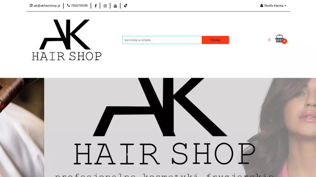 AK Hairshop kosmetyki do włosów - podgląd