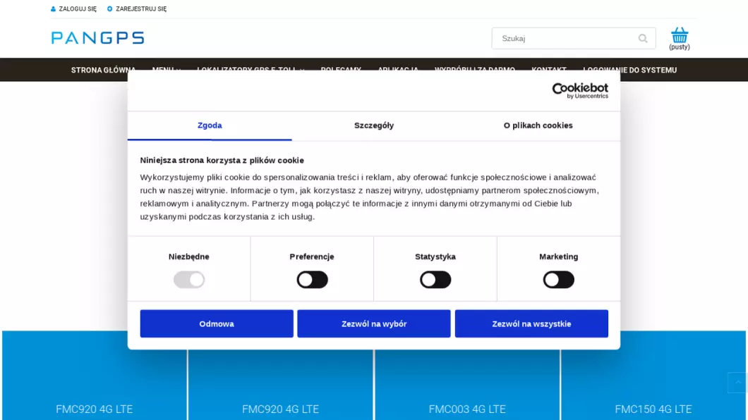 Monitoring pojazdów GPS | Sklep internetowy PanGPS - podgląd