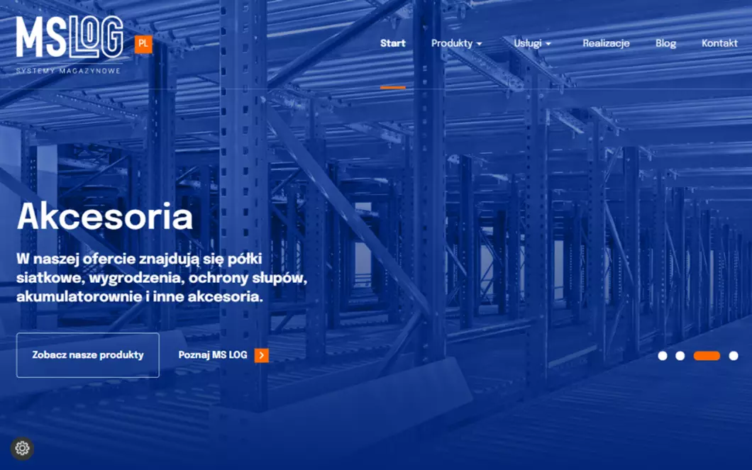Regały magazynowe - MS LOG - podgląd