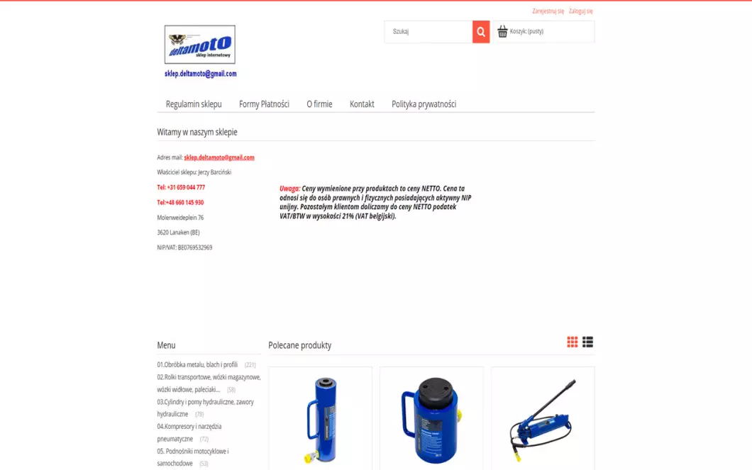 Wyposażenie magazynów - Delta Moto - podgląd