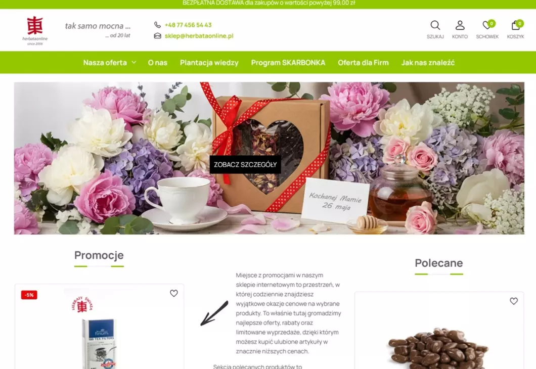 Sklep Internetowy Herbataonline - podgląd