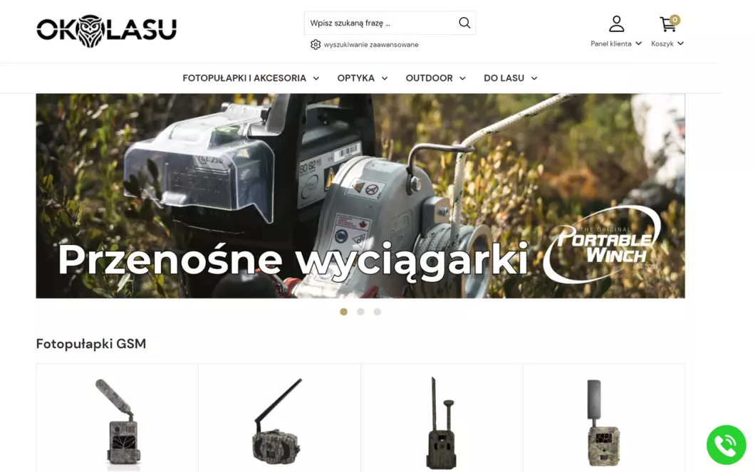 Oko Lasu - sprzęt obserwacyjny - podgląd