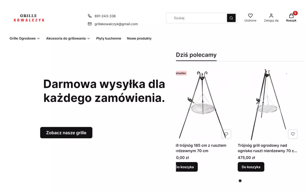 Sklep z grillami | Grille Kowalczyk - podgląd