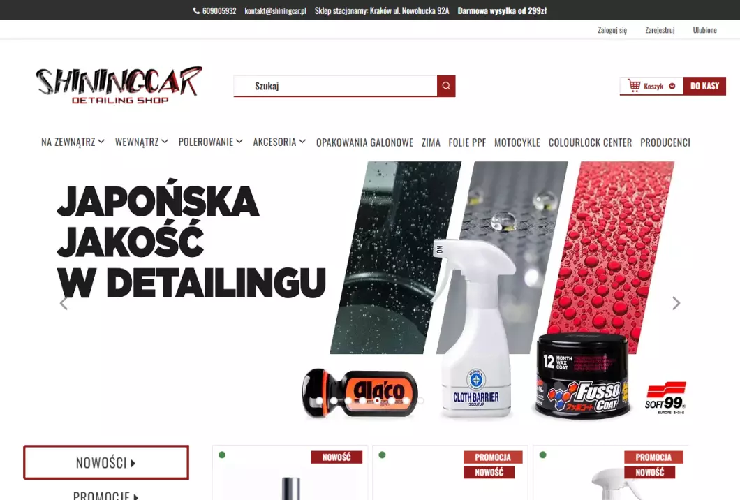 ShiningCar Auto Detailing Sklep - podgląd