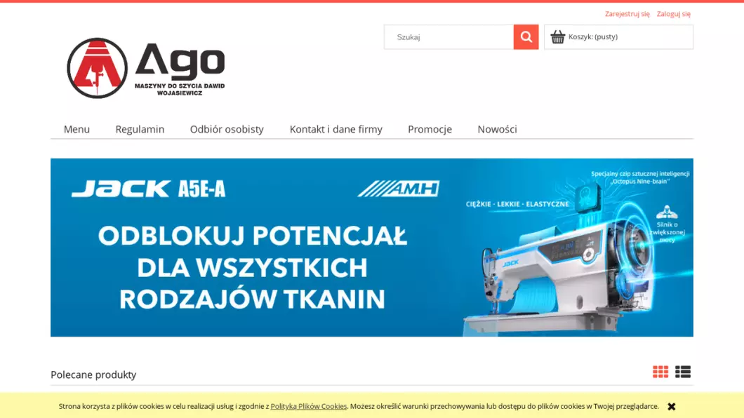 Maszyny do szycia | Sklep internetowy Ago Maszyny - podgląd